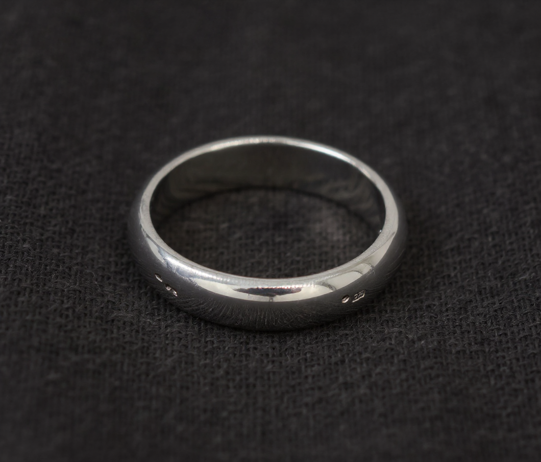 Flat lay jewelry photography of a ring